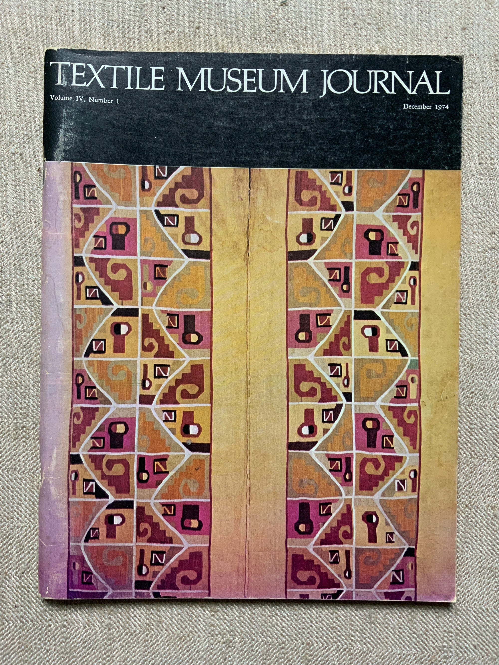 TEXTILE MUSEUM JOURNAL Vol iV No. 1 December 1974