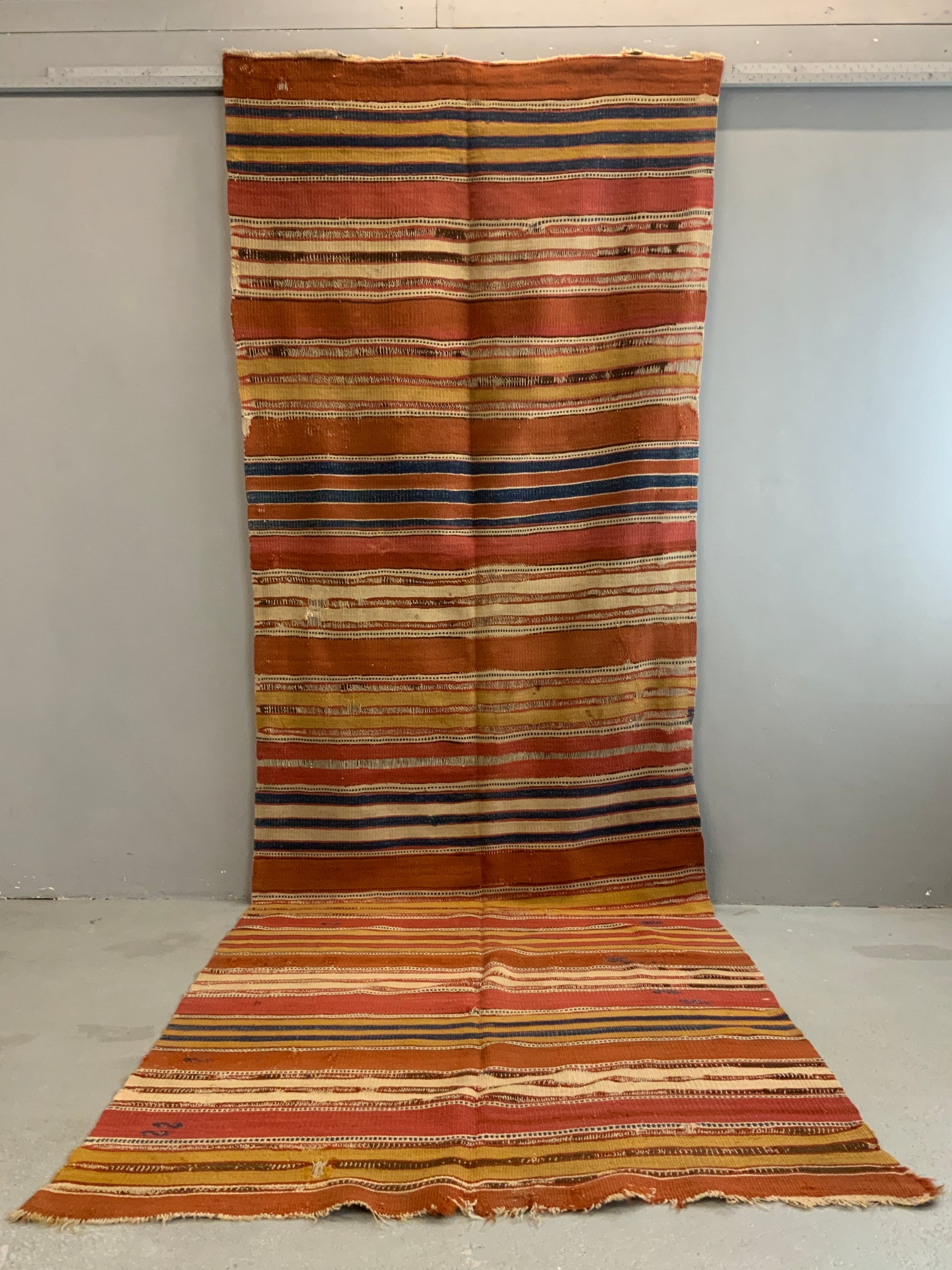 Turkish Cappadocian antique flatweave (396 x 141cm) AF*