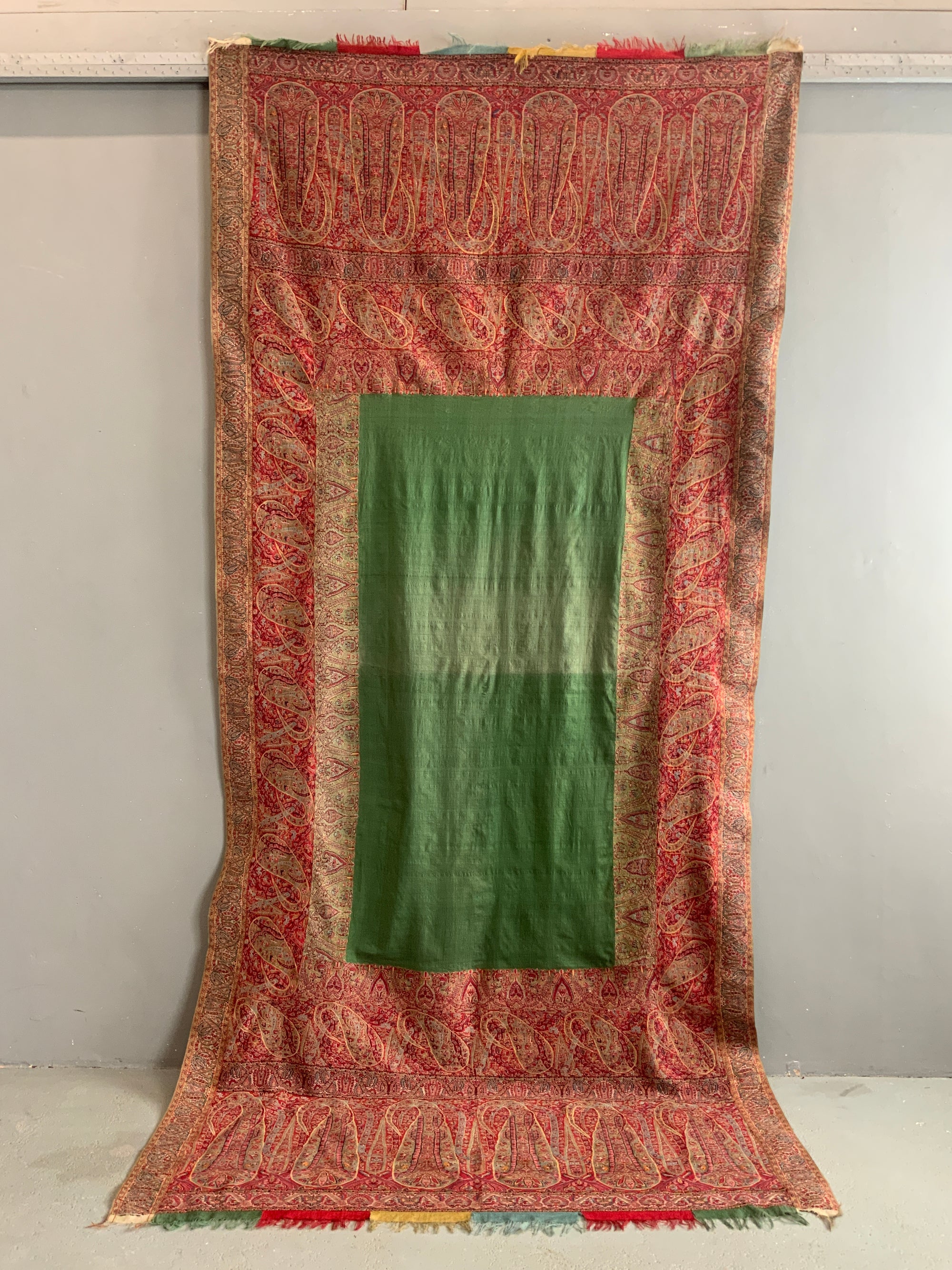 Antique Kashmir Jamawar shawl (283 x 132cm)