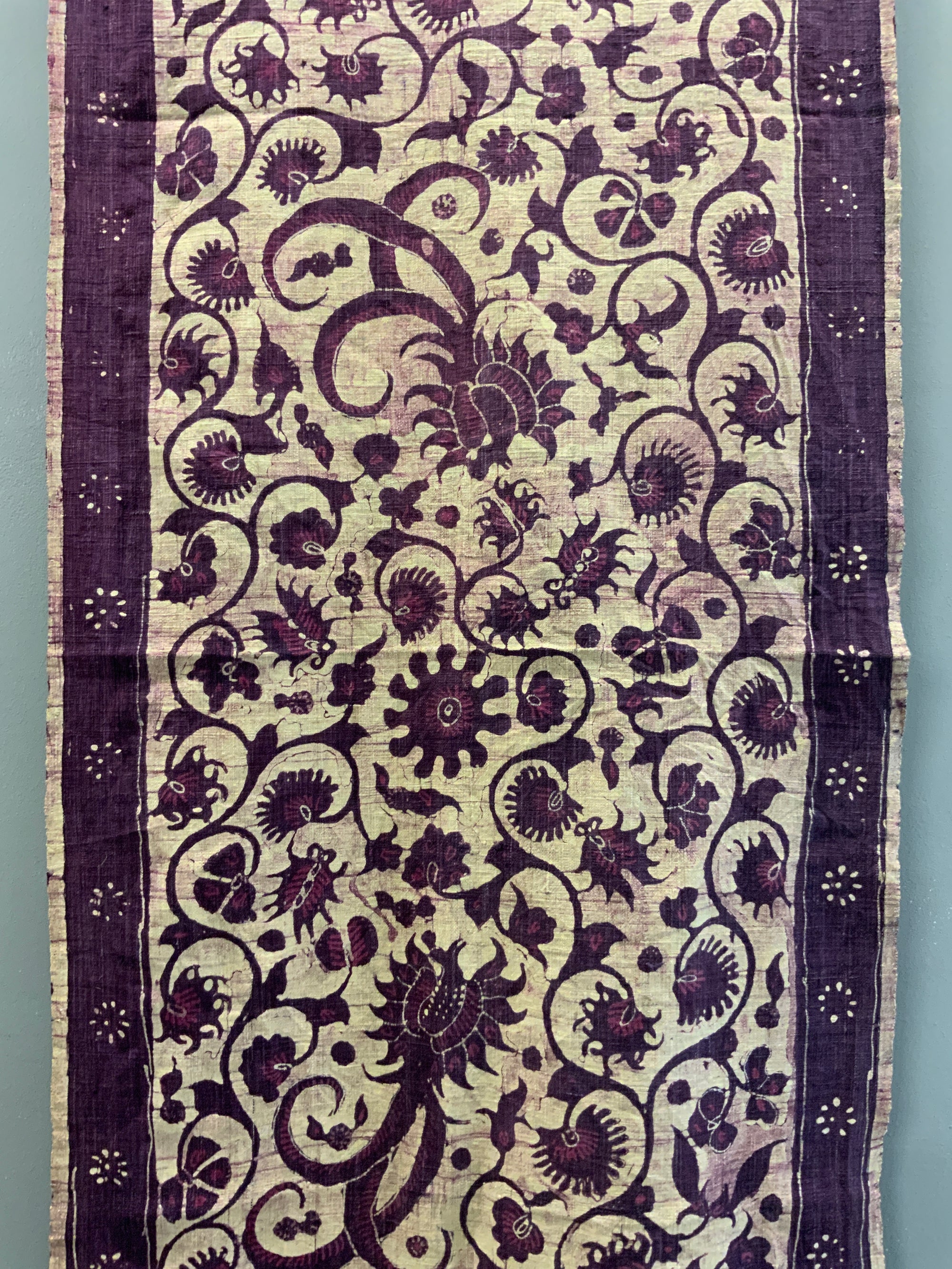 Javanese cotton batik stole ( 140 x 54cm)