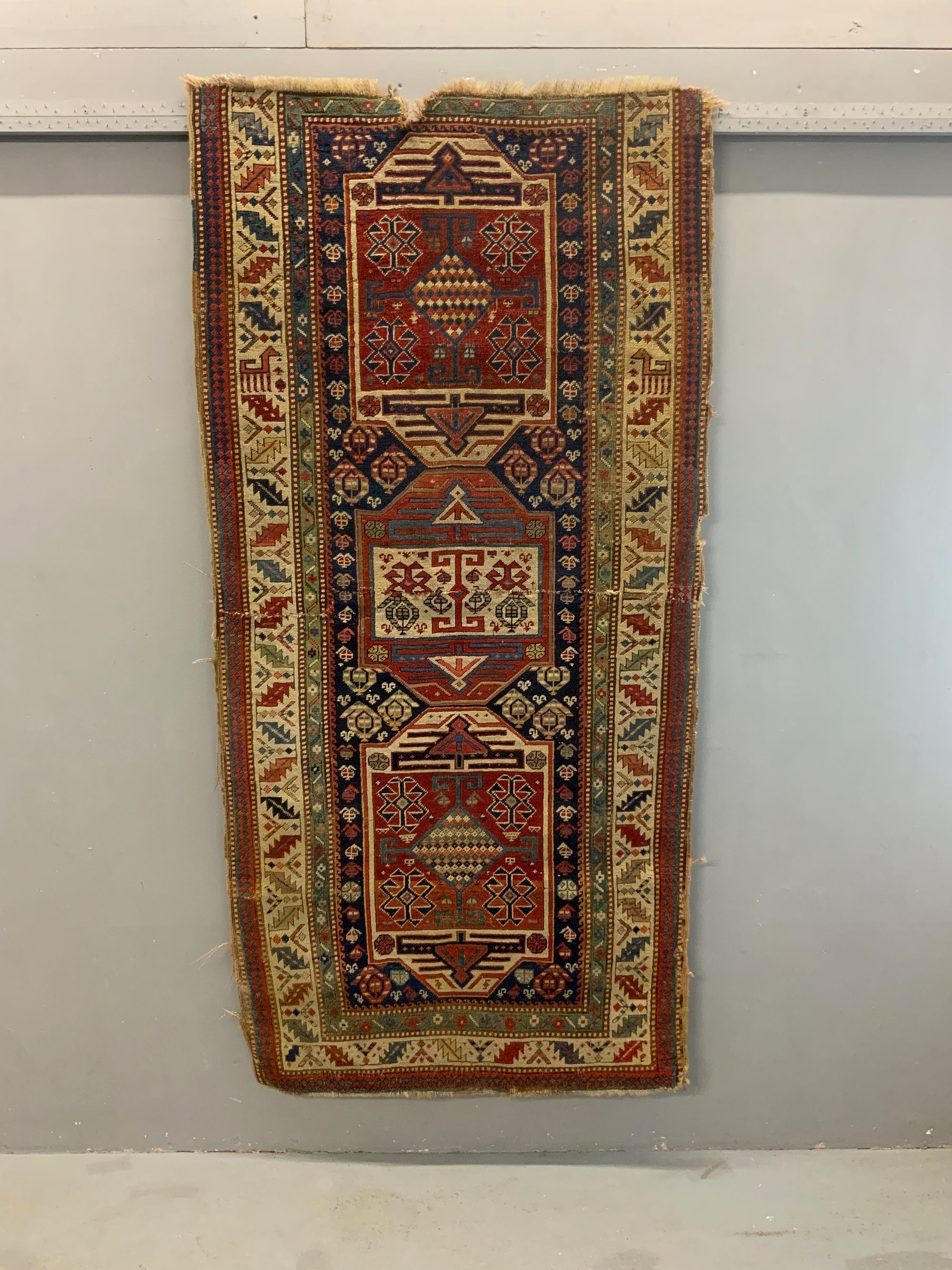 Caucasian antique rug fragment (219 x 107cm) *AF