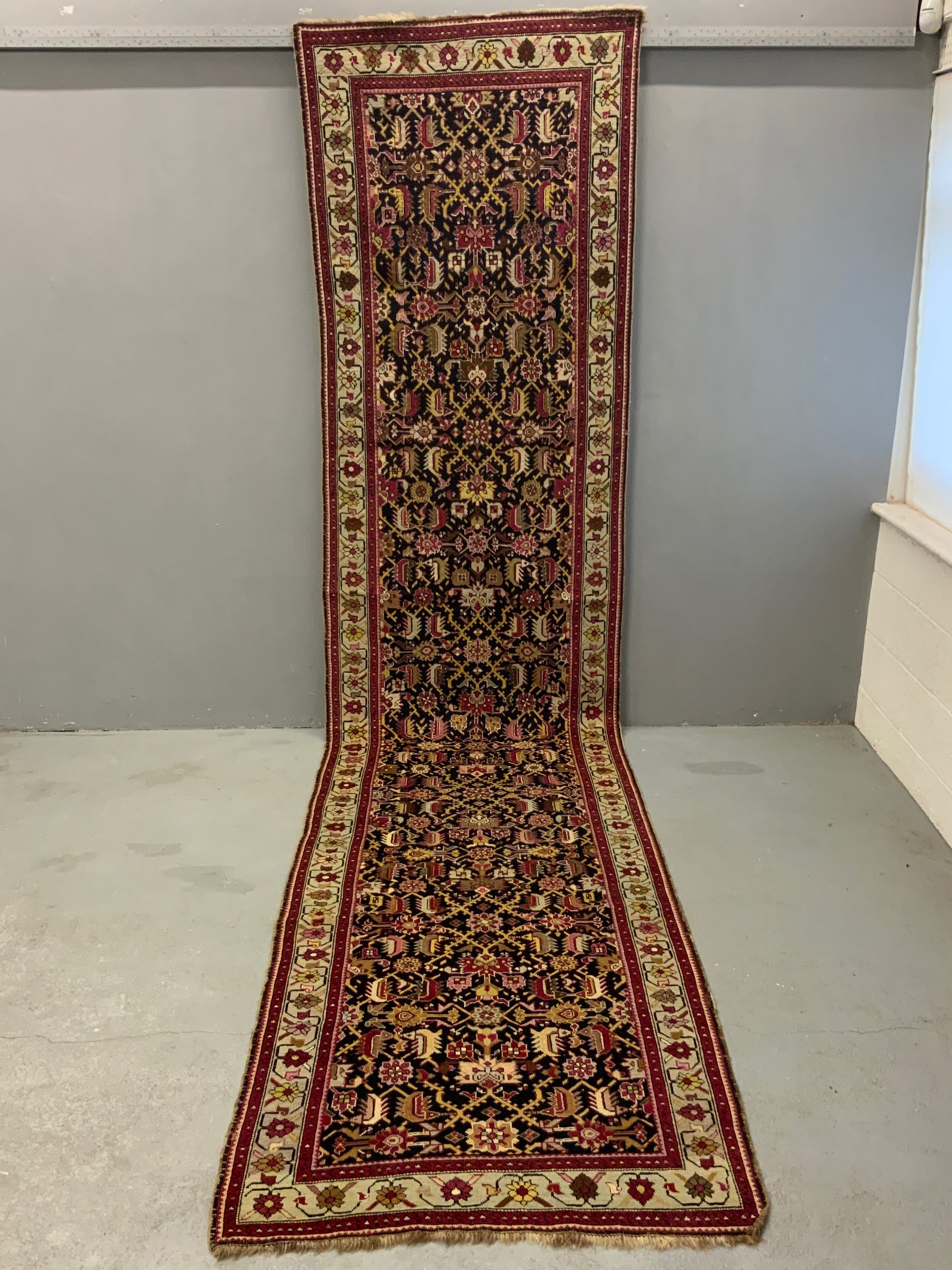 Caucasian antique Karabagh Susha runner (485 x 112cm)