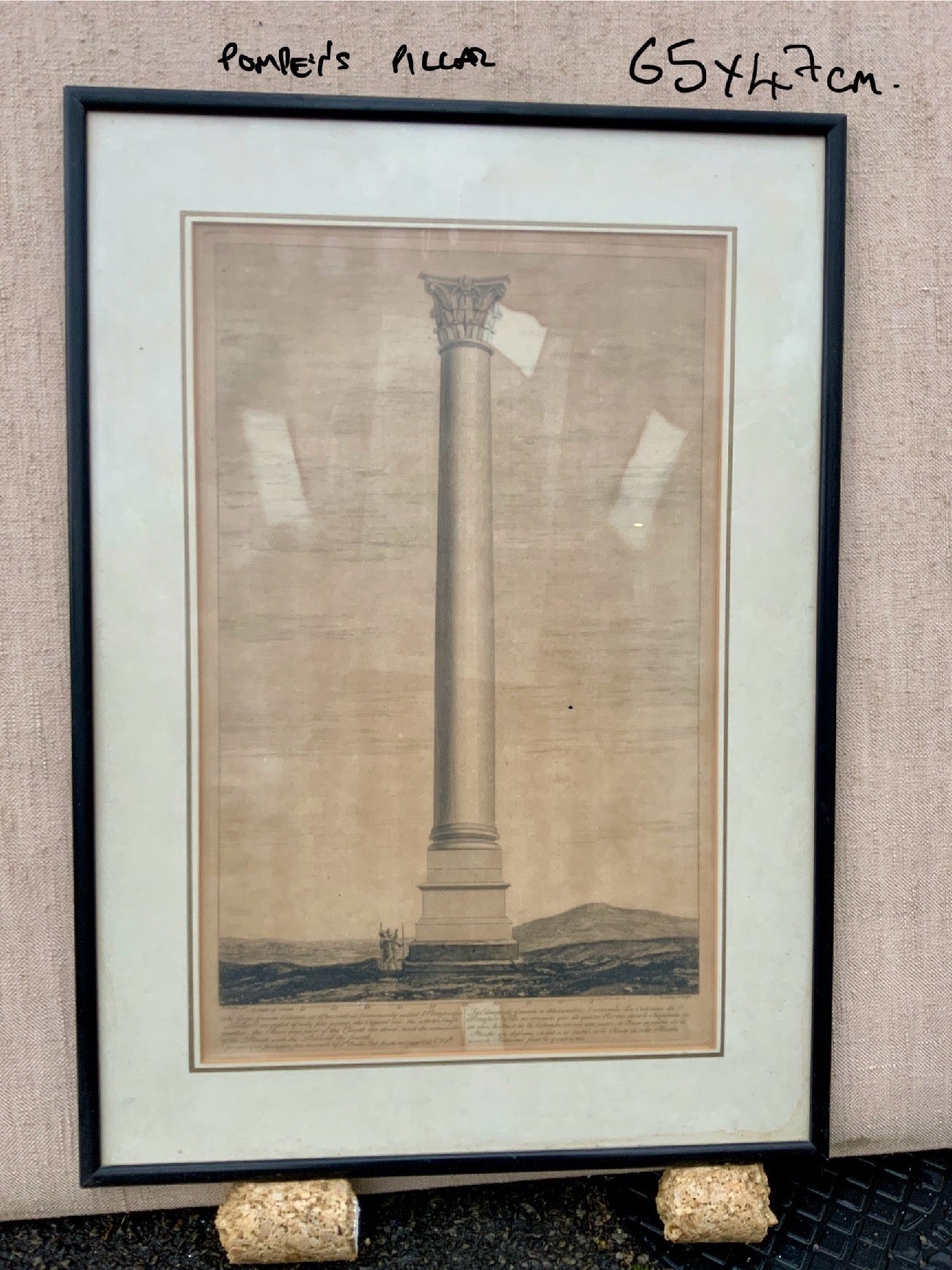 Pompey's Pillar glazed and framed ( 67 x 47cm)