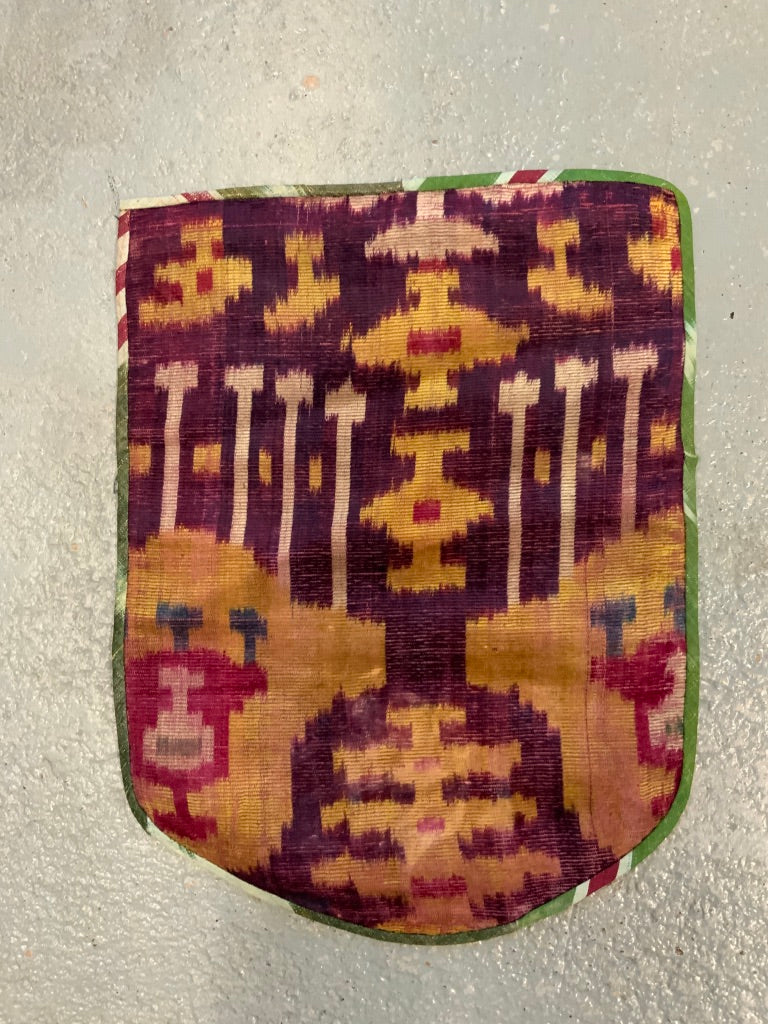 Uzbekistan antique Bukhara silk velvet fragment (35 x 26cm)