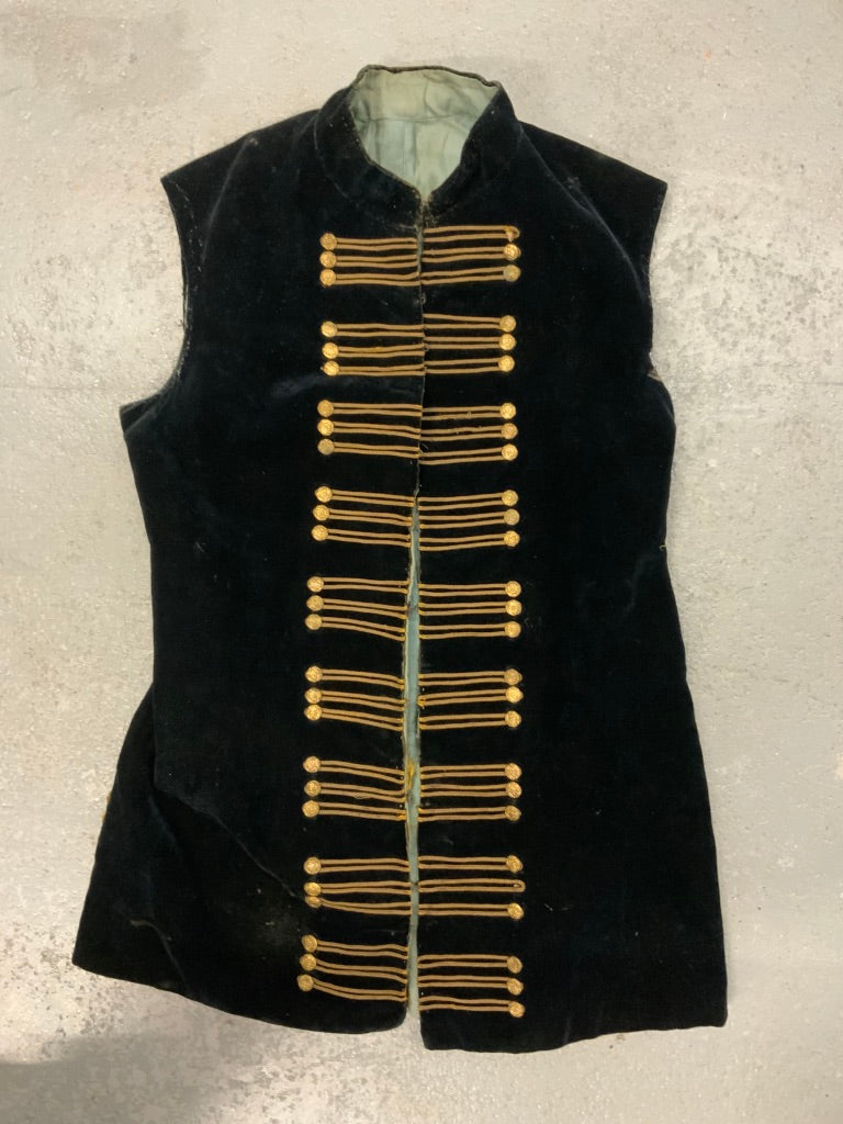 Court velvet adult male gillet waistcoat ( 75 cm 30 " length )